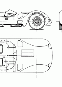 Maserati Birdcage Tipo 61 blueprint