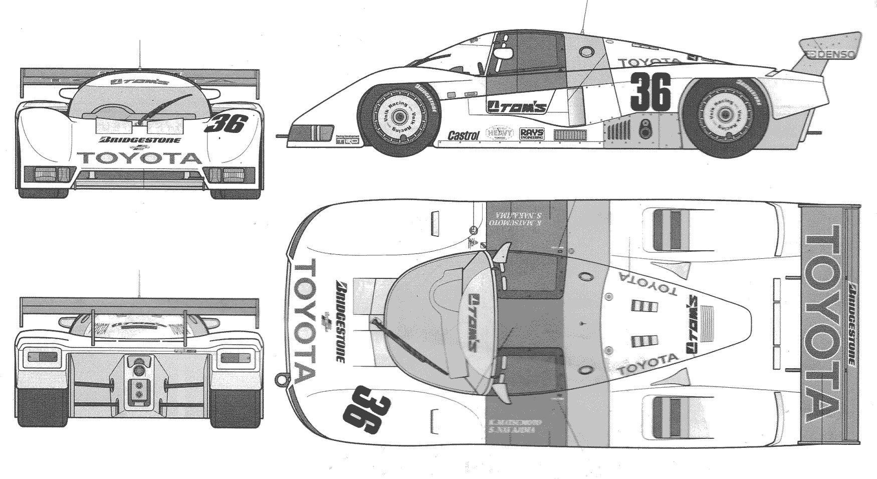 Toyota Tom's 84c blueprint