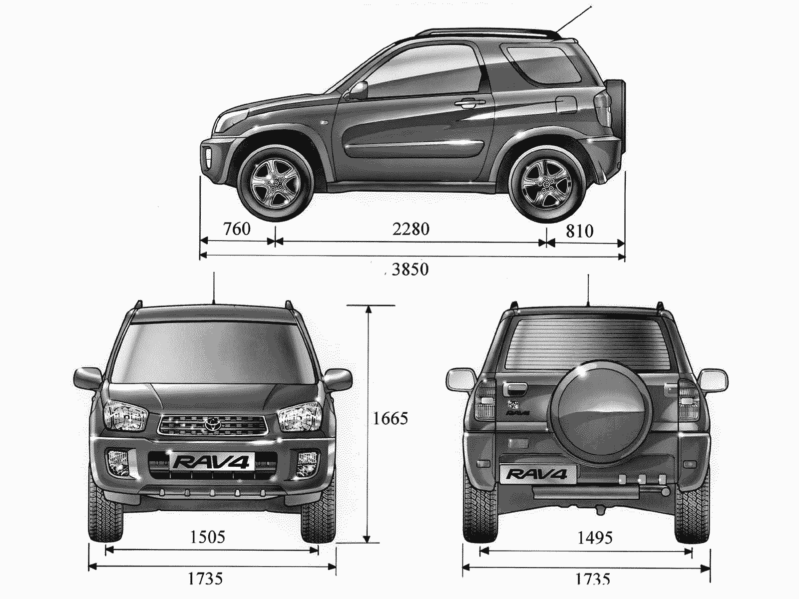 Toyota Rav4 blueprint