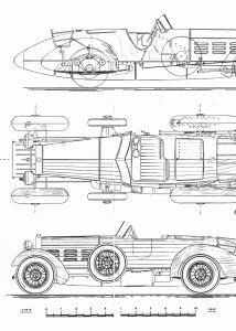 Hispano-Suiza Tulipwood Roadster blueprint