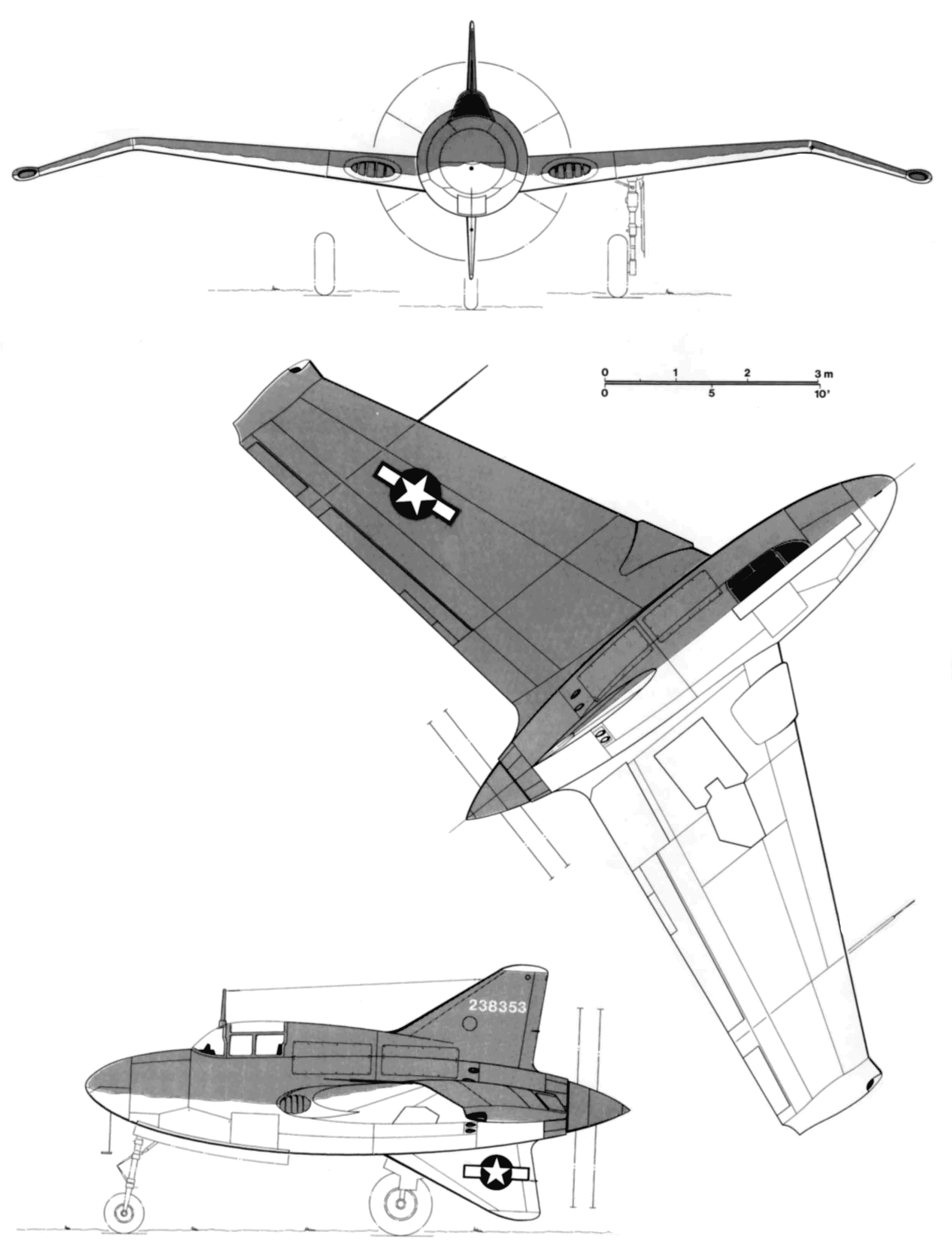 XP-56 Black Bullet blueprint