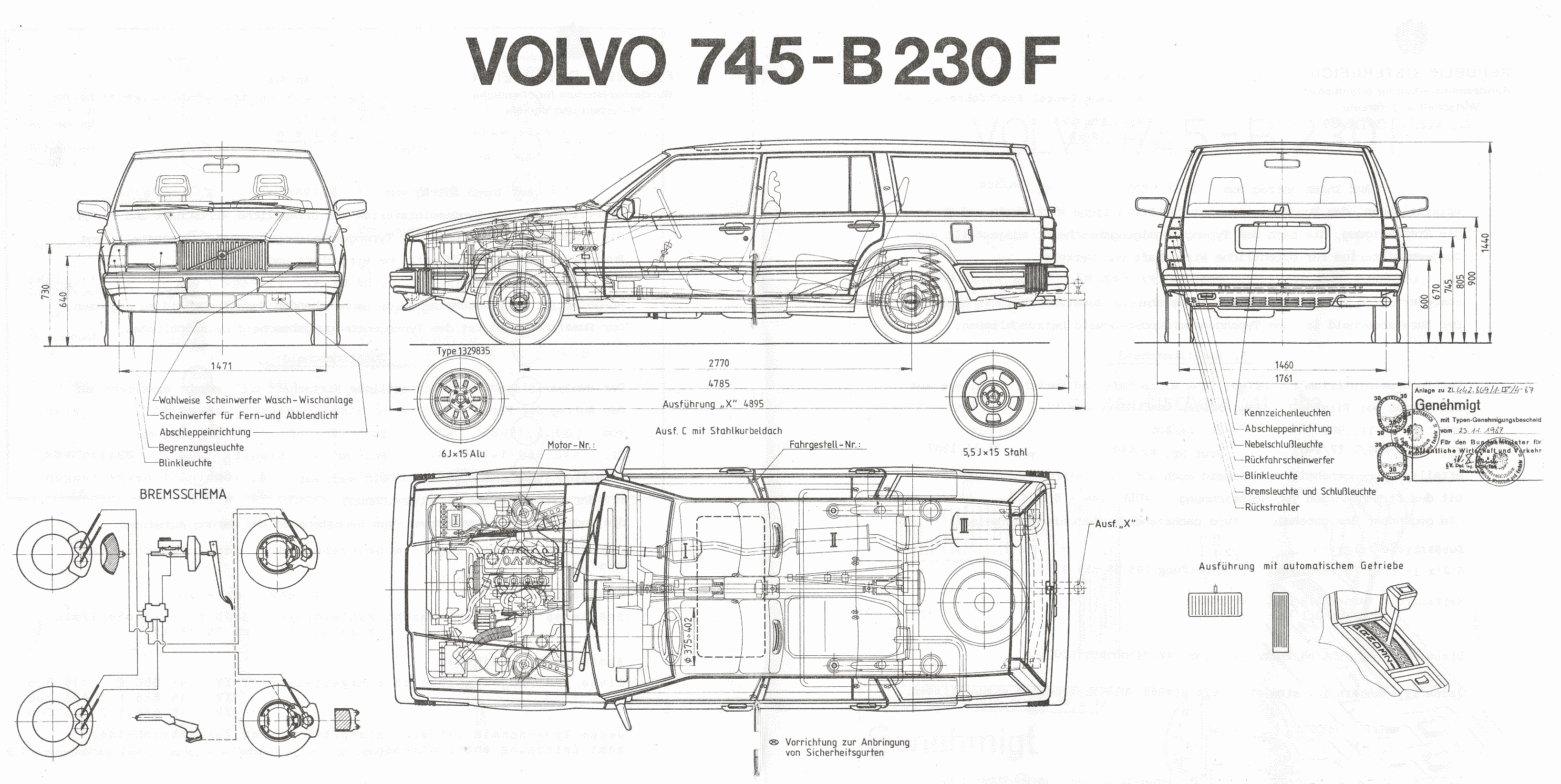 Volvo 745 blueprint