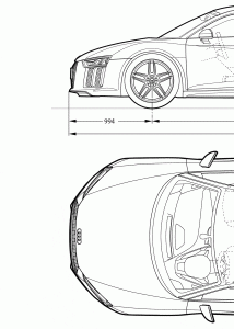 Audi R8 blueprint