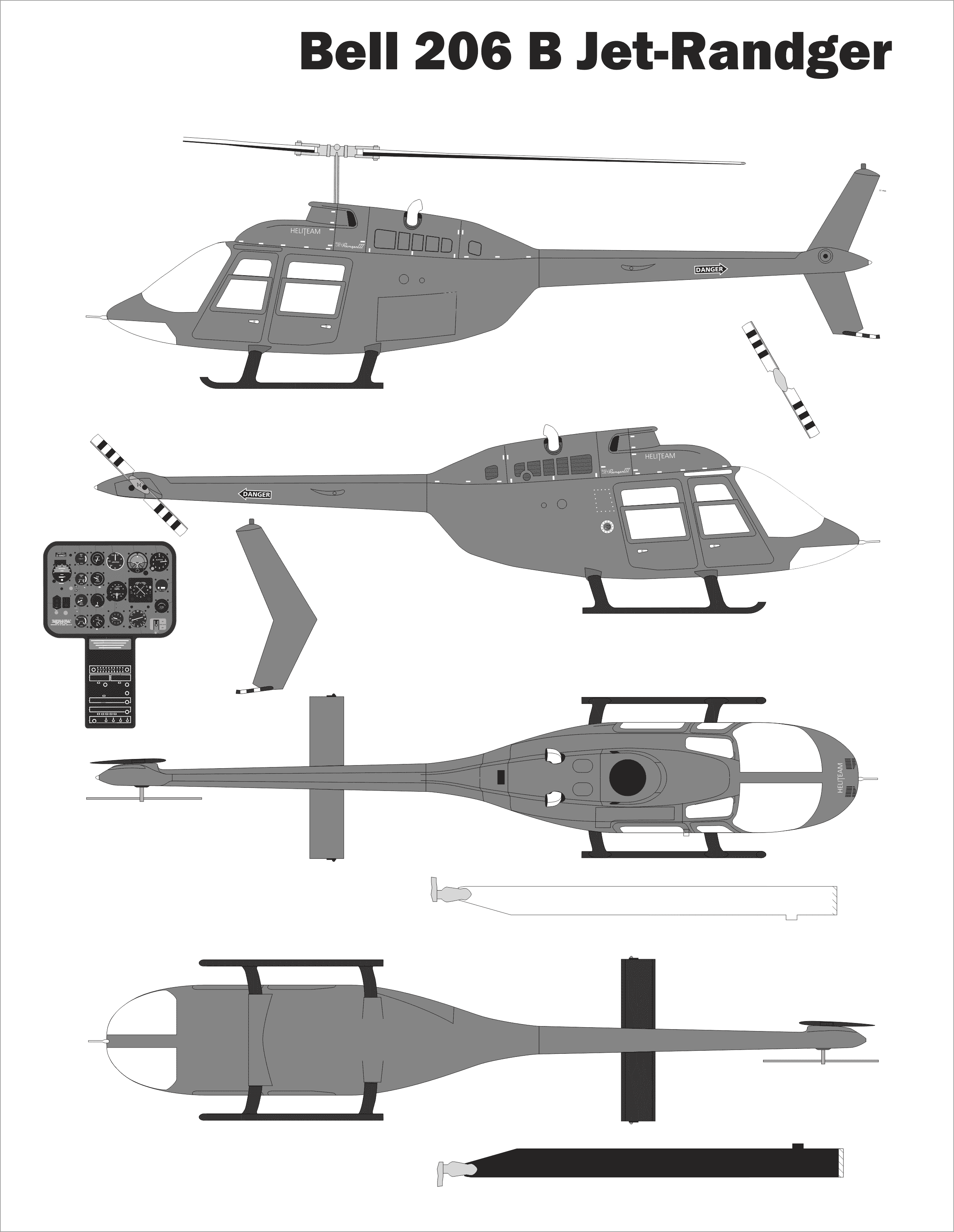 Bell 206 blueprint