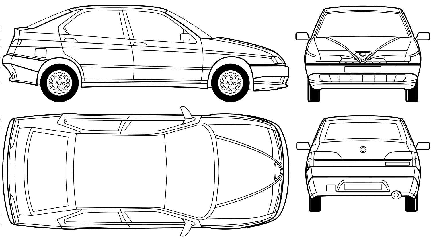 Alfa Romeo 146 blueprint