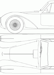 Aston Martin DB3S blueprint