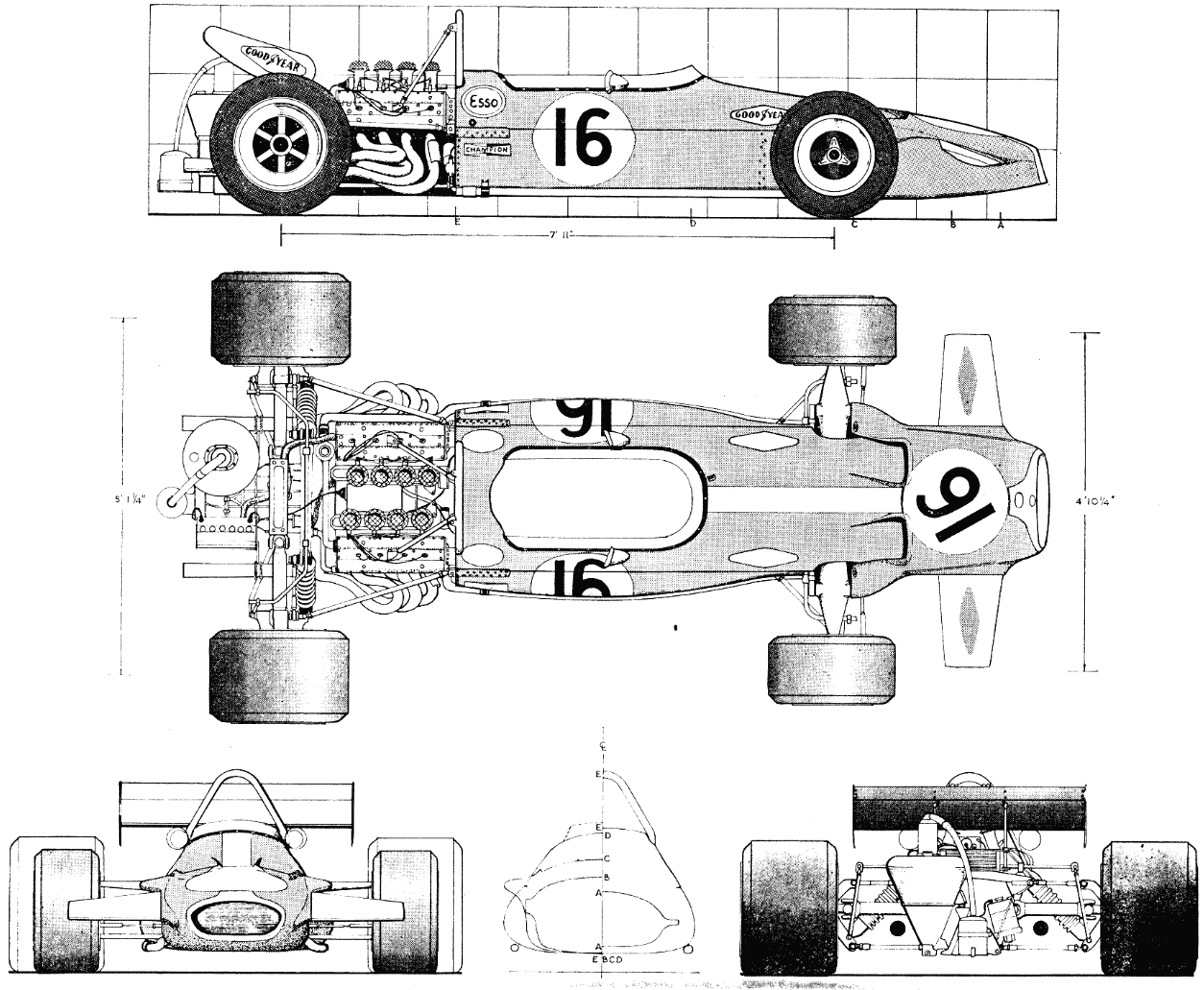 Brabham BT33 blueprint
