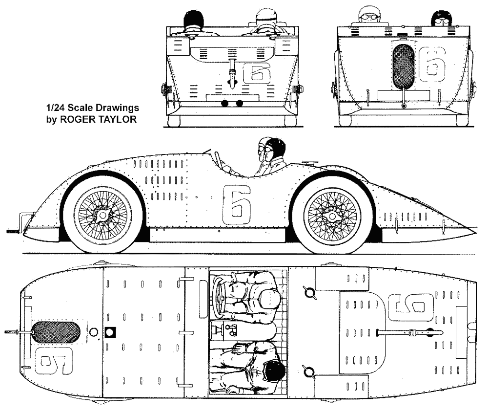 Bugatti Type 32 blueprint