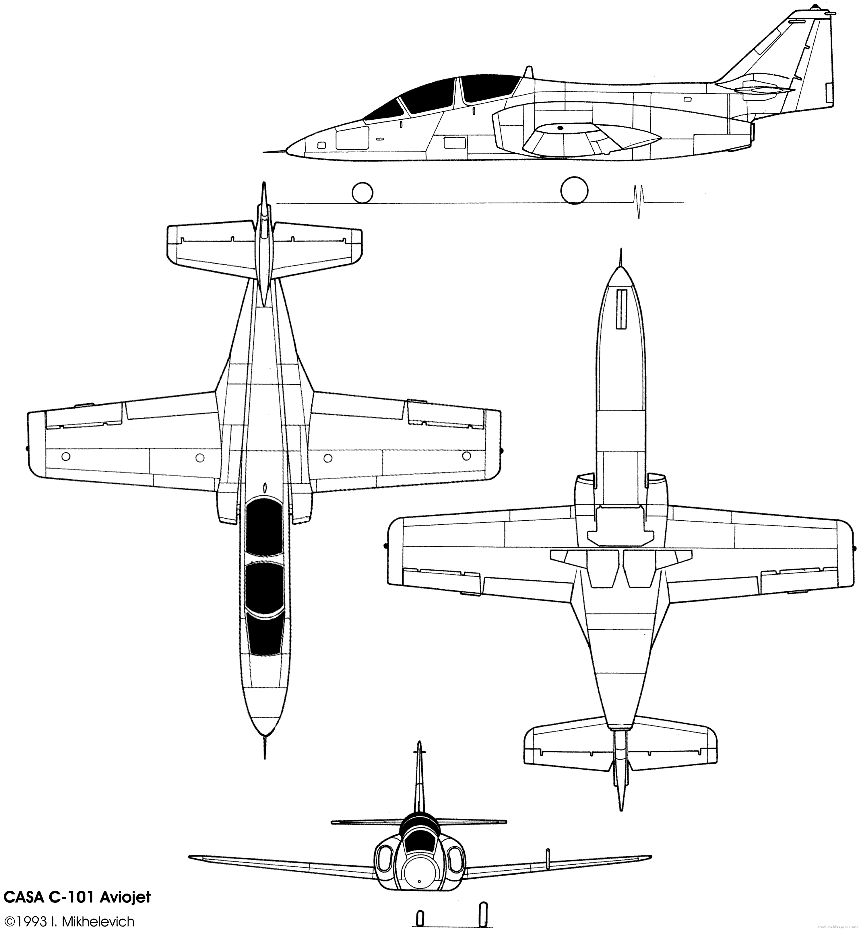 C-101 Aviojet blueprint