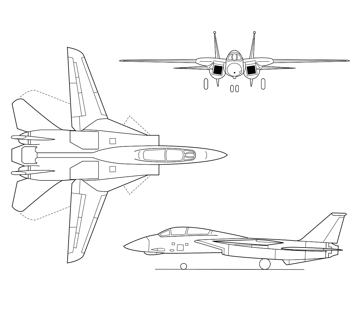 F-14 Tomcat blueprint.