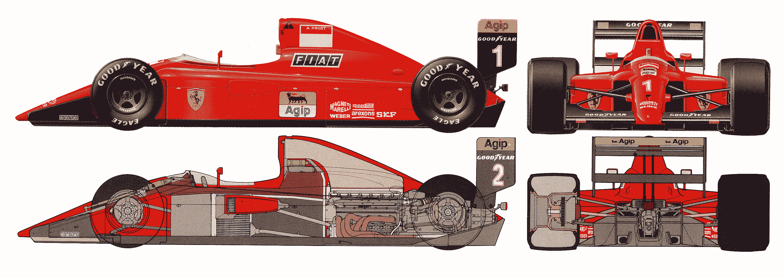Ferrari 641 blueprint