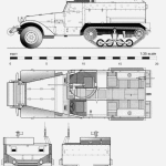 M2 Half Track Car blueprint