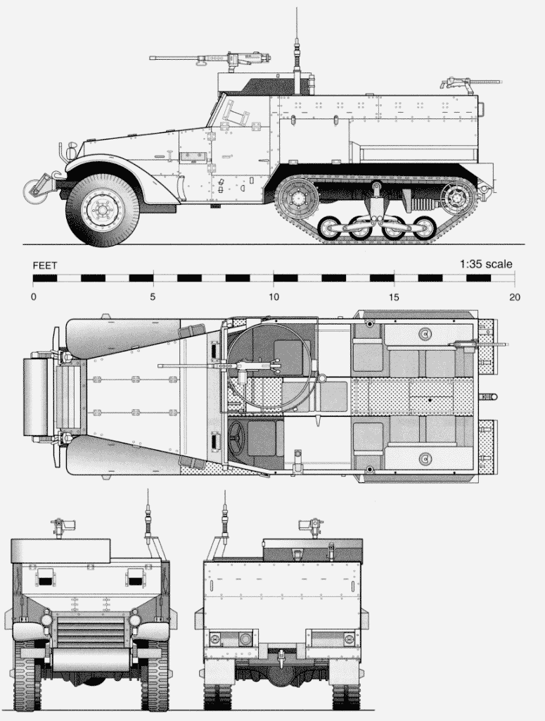 M2 Half Track Car blueprint