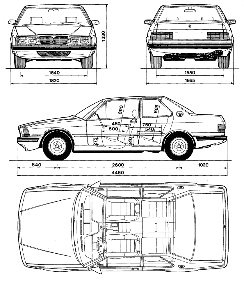 Maserati Biturbo 228 blueprint