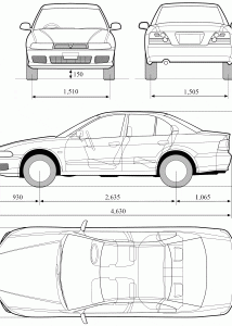 Mitsubishi Gallant blueprint