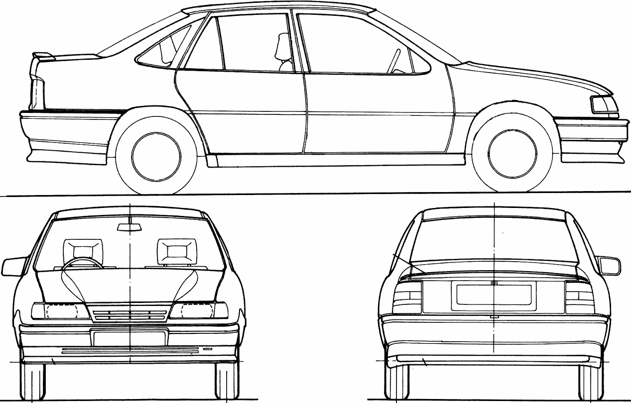 Opel Vectra blueprint