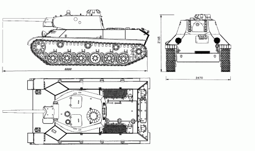 T-50 tank blueprint