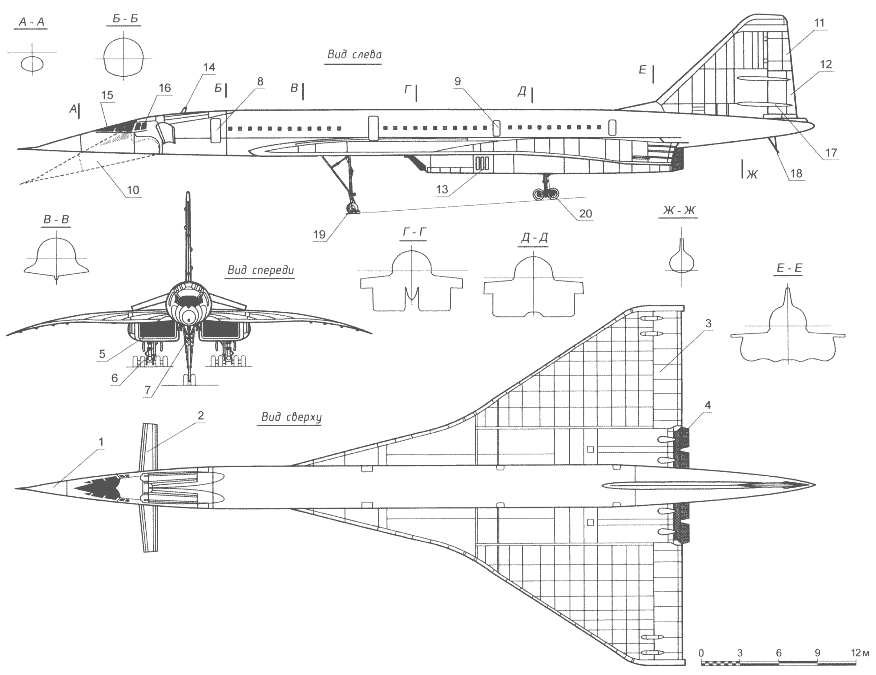 Tu-144 blueprint