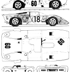 Ferrari 312P blueprint