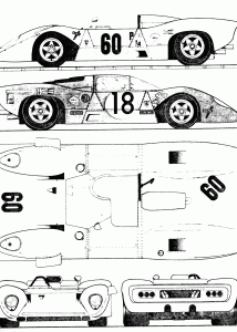 Ferrari 312P blueprint