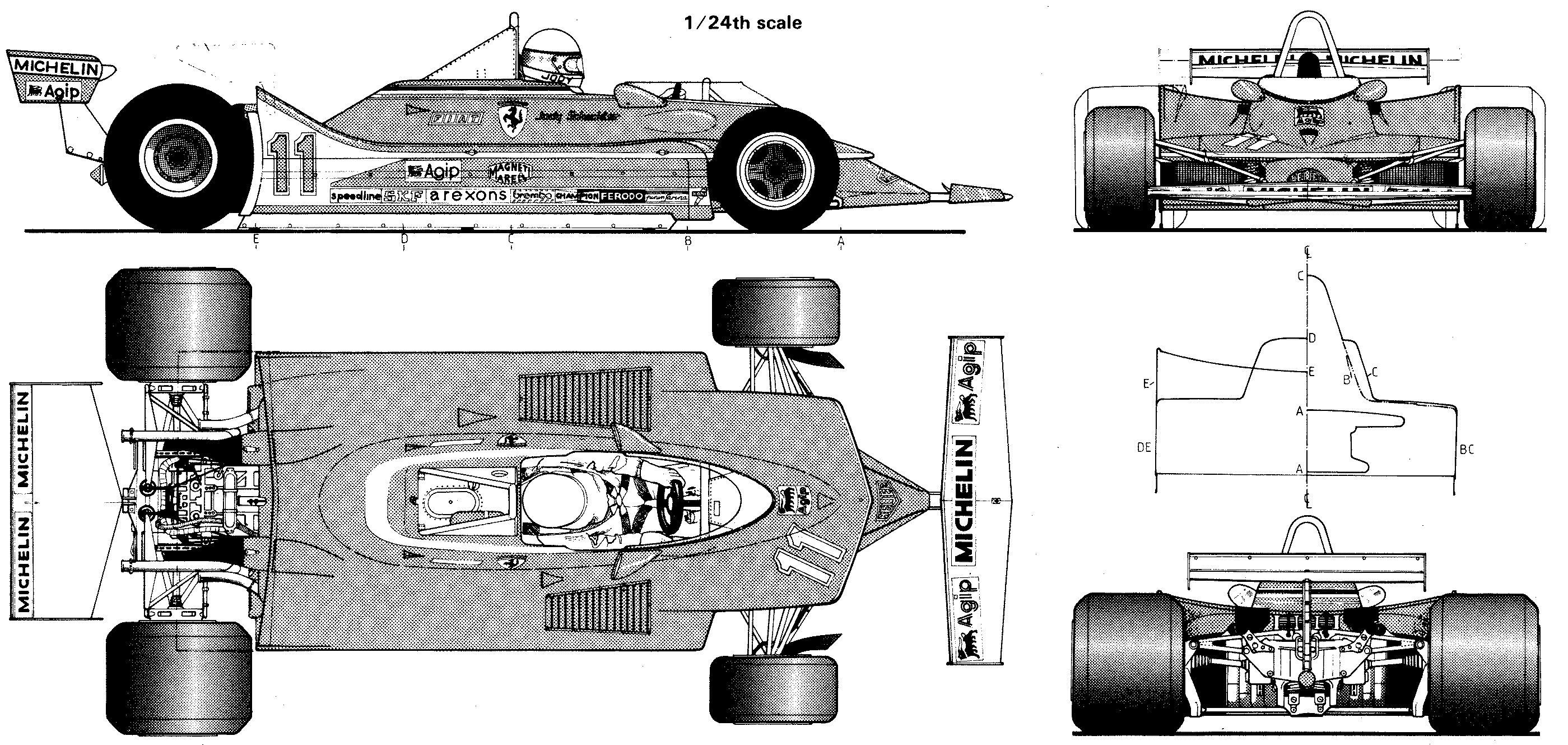 Ferrari 312T4 blueprint