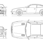 Aston Martin Virage blueprint