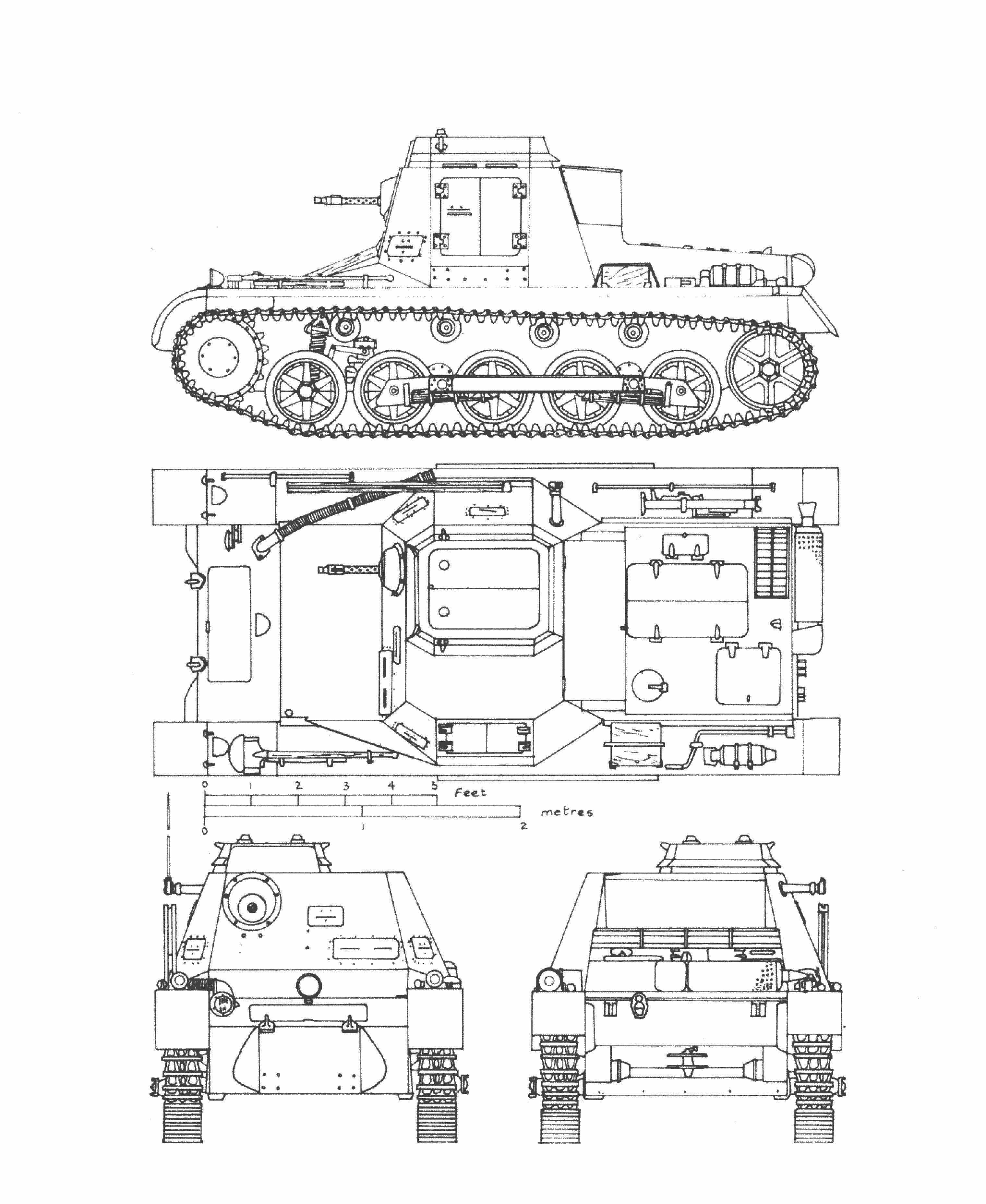 SdKfz 265 Panzerbefehlswagen blueprint