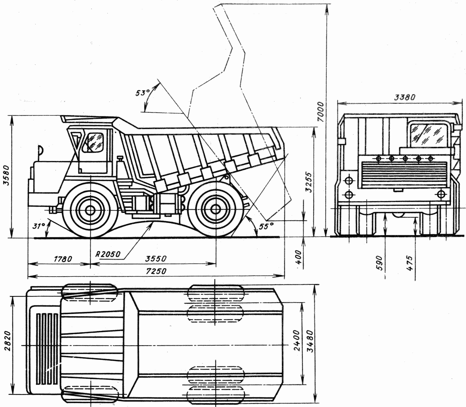 BelAZ 540 blueprint
