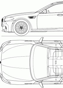 BMW M5 blueprint