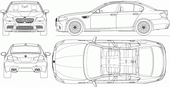 BMW M5 blueprint