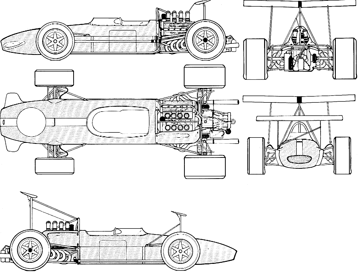 Brabham BT26 blueprint