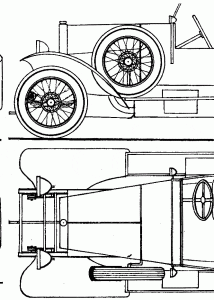 Bugatti Type 18 blueprint