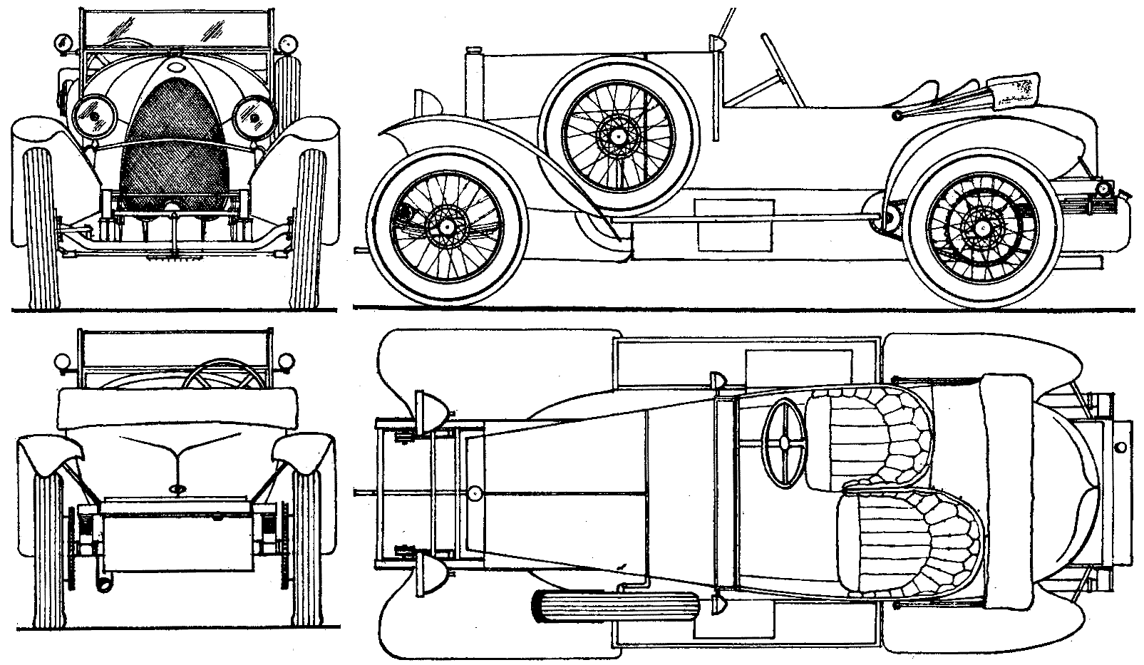 Bugatti Type 18 blueprint