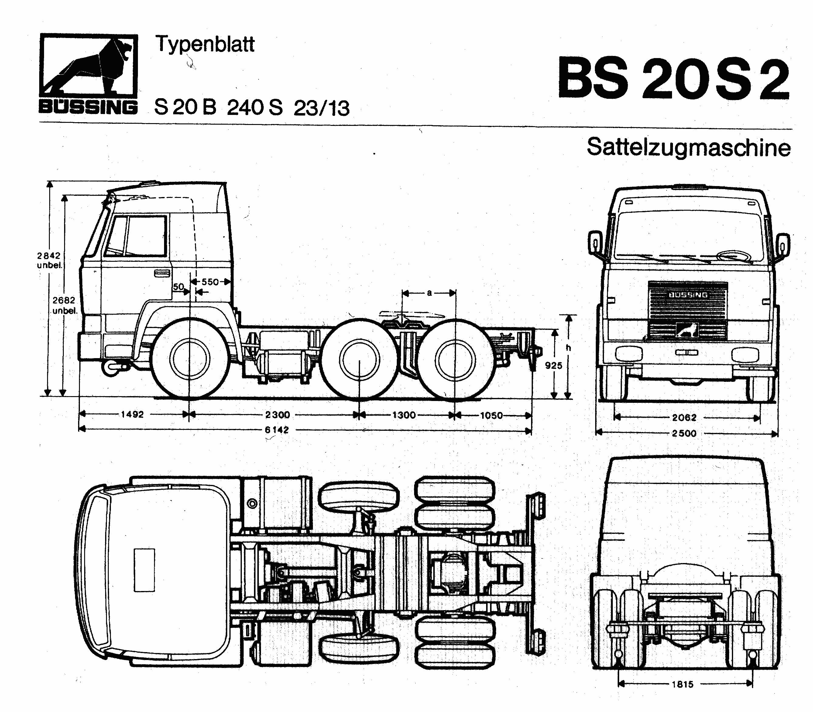 Bussing BS 20 S2 blueprint