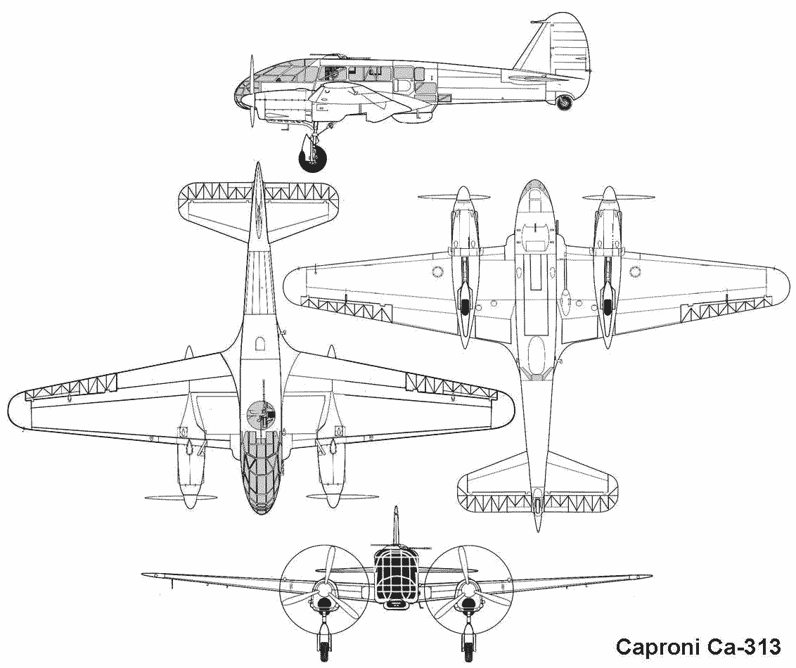 Caproni Ca.313 blueprint
