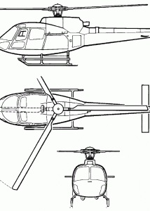 Eurocopter AS350 blueprint