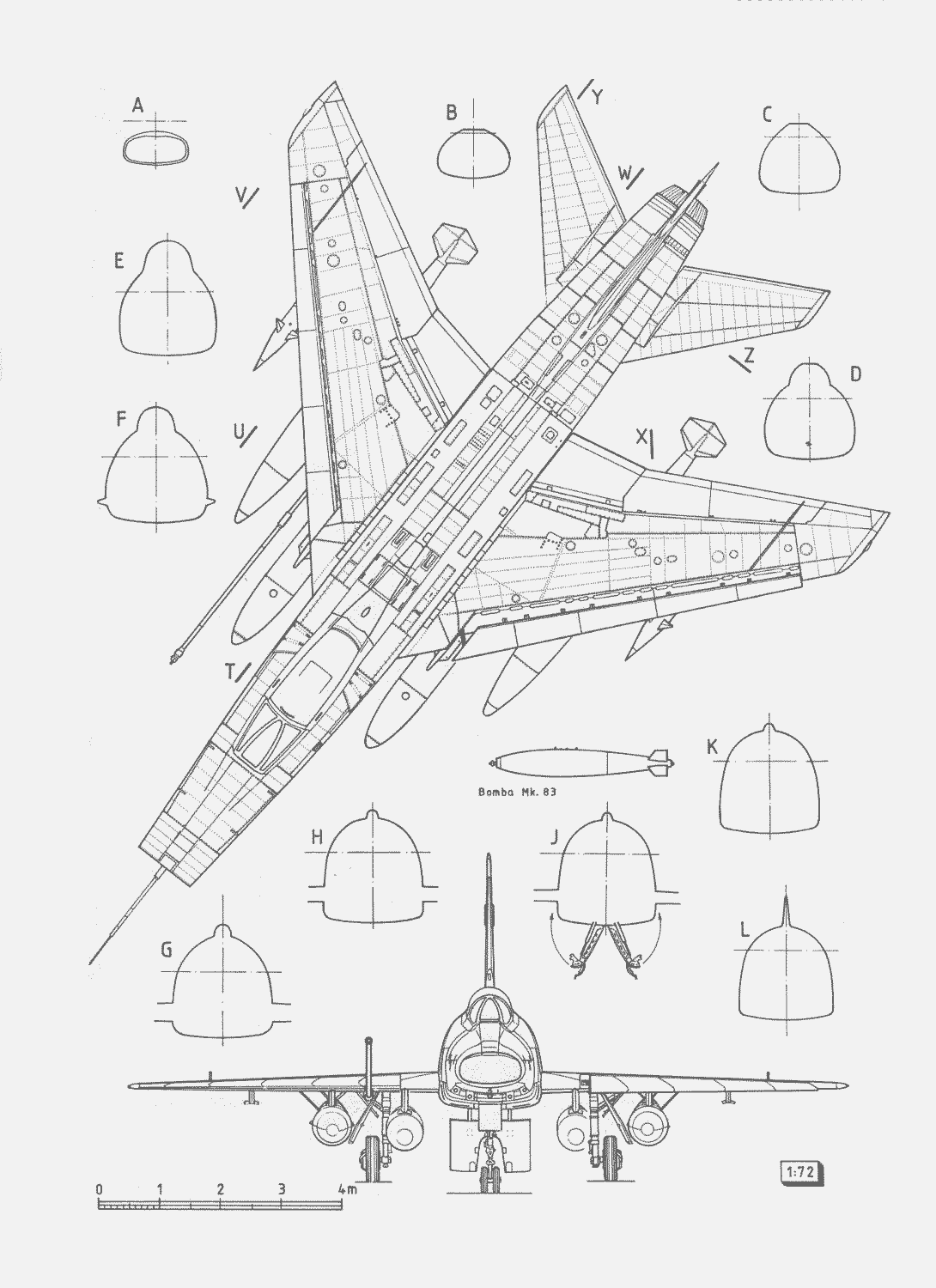 F-100 Super Sabre blueprint