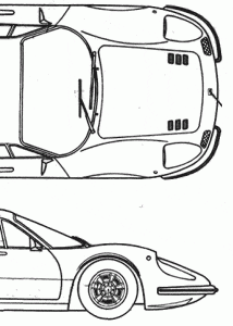 Dino 246 GT blueprint