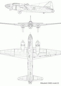 Mitsubishi G4M blueprint