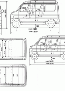 Honda Vamos blueprint