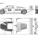 Jaguar XJR-5 blueprint