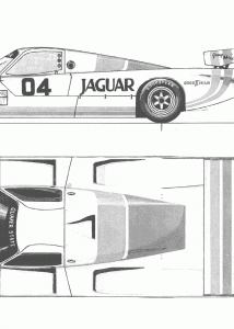 Jaguar XJR-5 blueprint