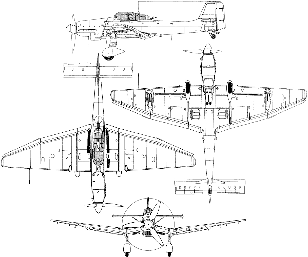 Junkers Ju 87 blueprint