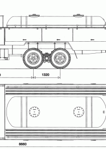 Kamaz 53212 blueprint