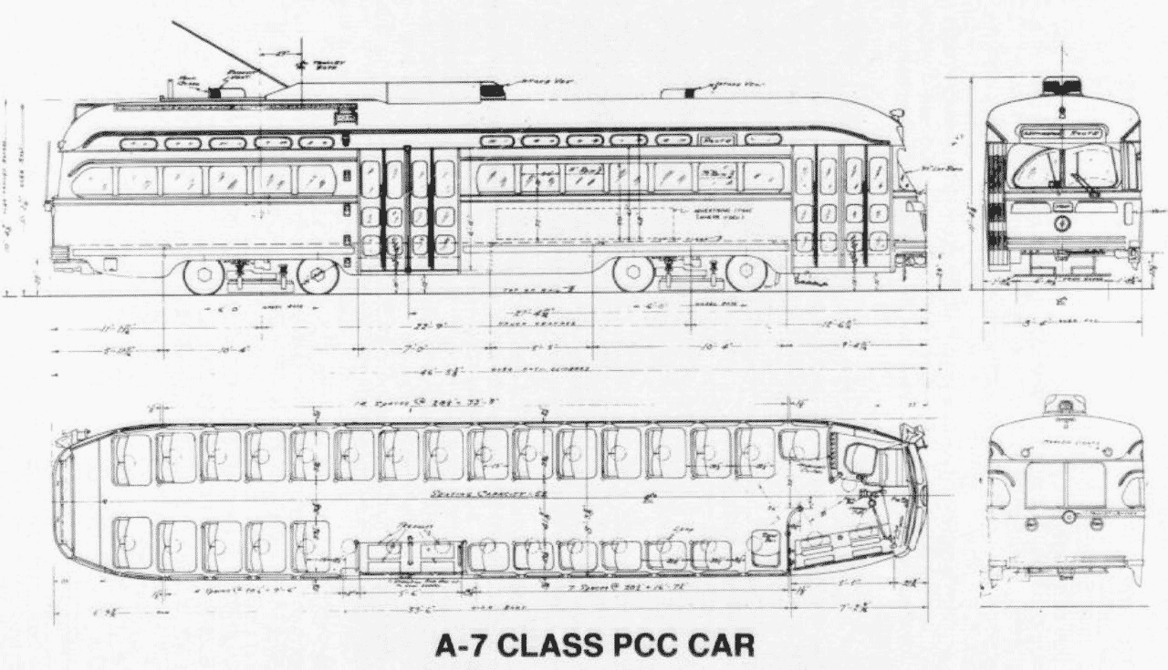 PCC streetcar blueprint