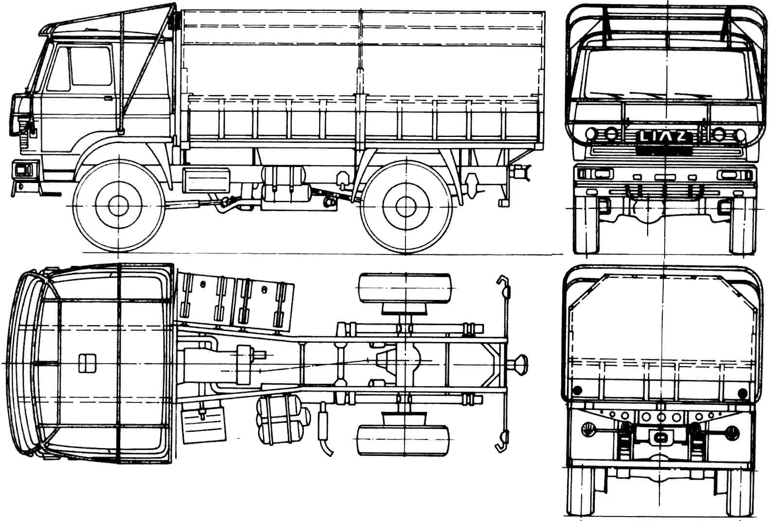 LiAZ 100.55D Paris-Dakar blueprint