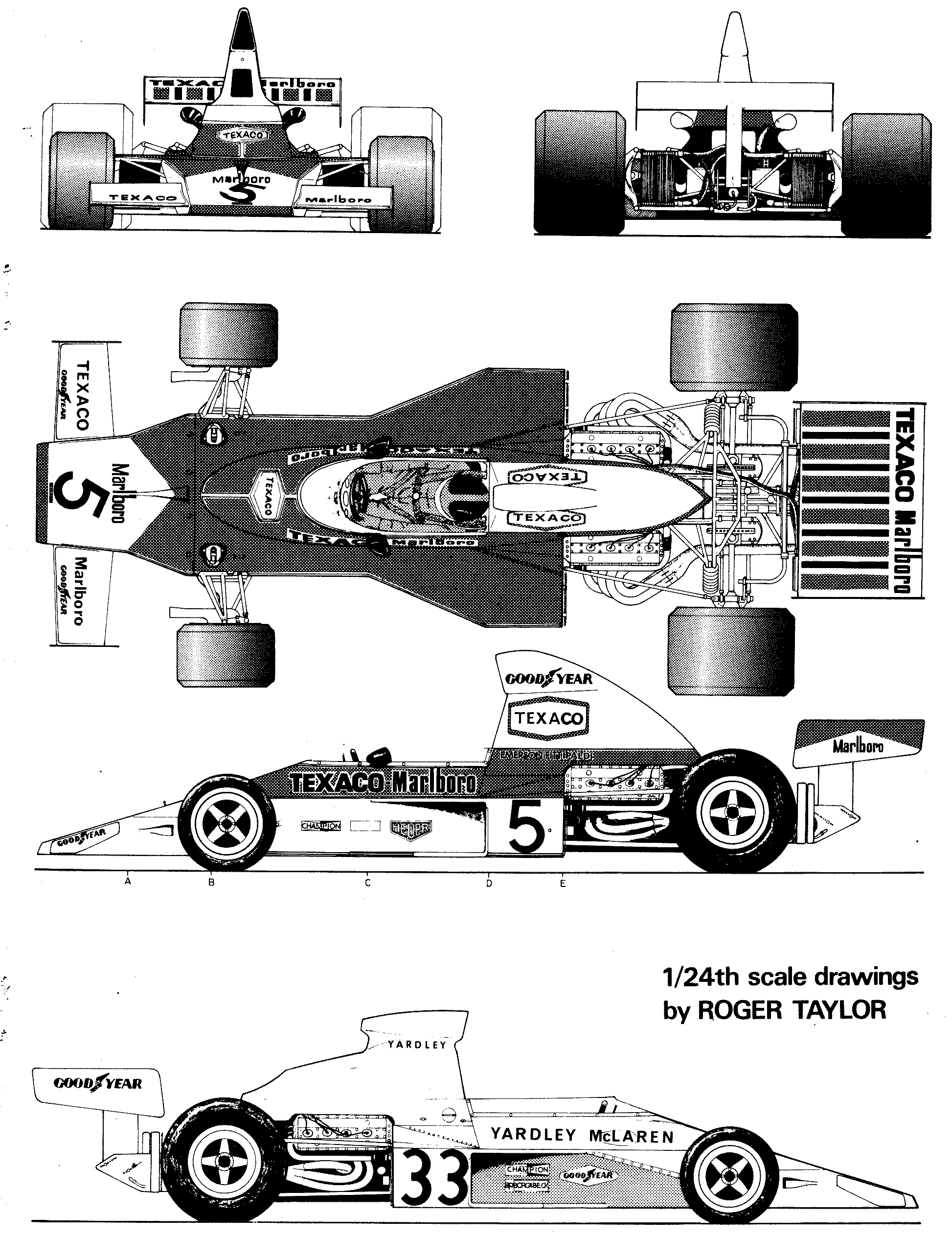 McLaren M23 blueprint