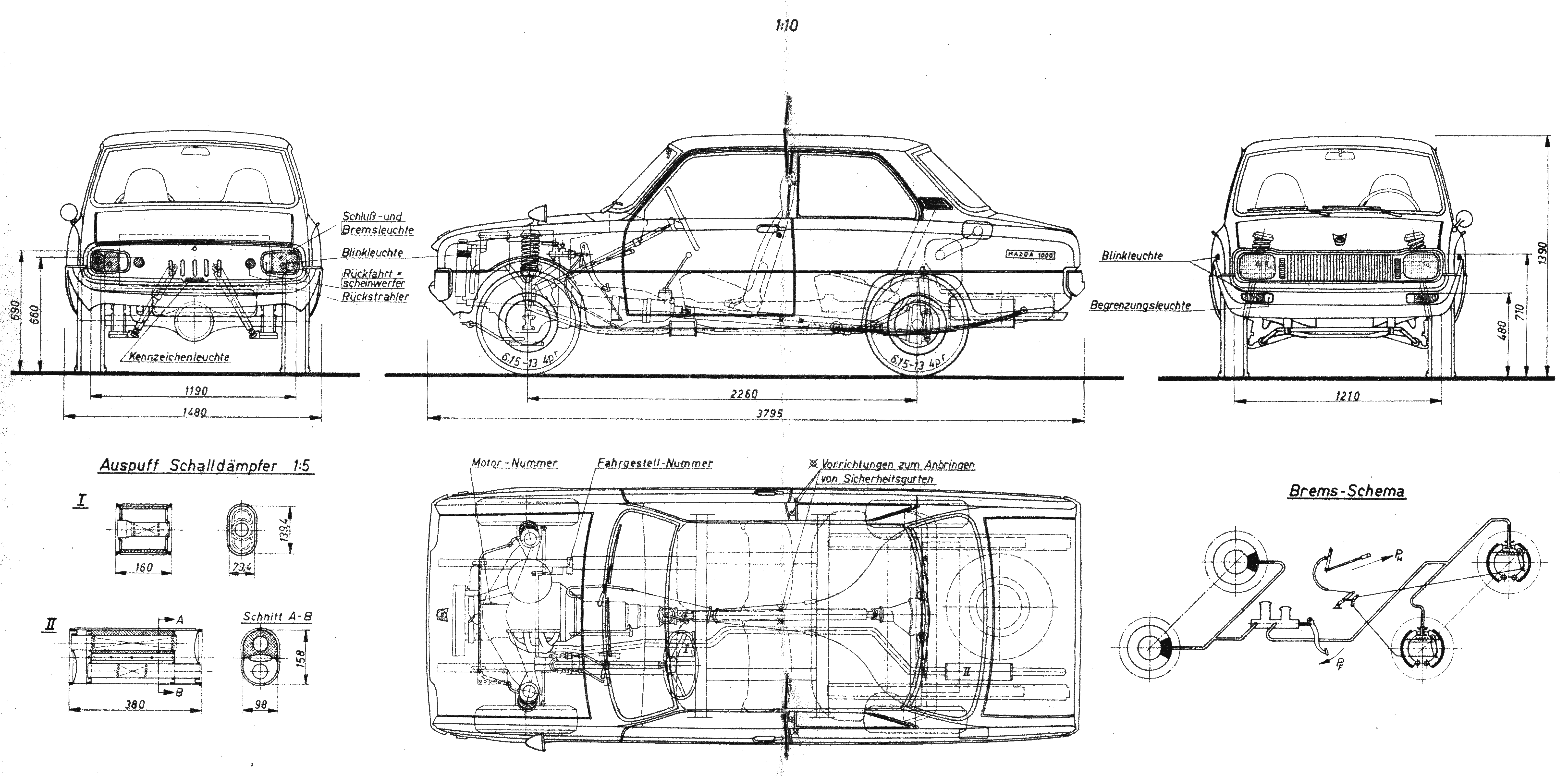 Mazda 1000 blueprint