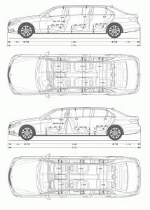 Mercedes-Benz E-Class Binz blueprint