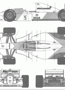 McLaren MP4/8 blueprint